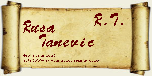 Rusa Tanević vizit kartica